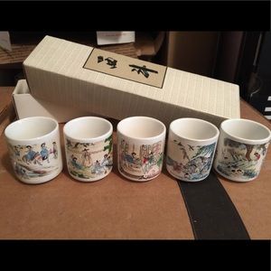 Antique Korea Soju Ceramic Shot Glasses